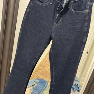 Banana Republic High-Rise Crop Bootcut Jeans - Dark Blue